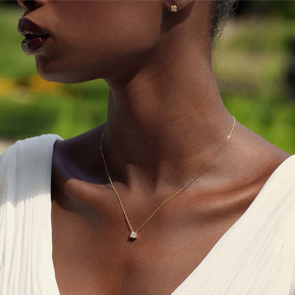 OEM Kwaliteit De la Paix Hanaé 14 karaat gouden ketting met diamant 0.14 karaat