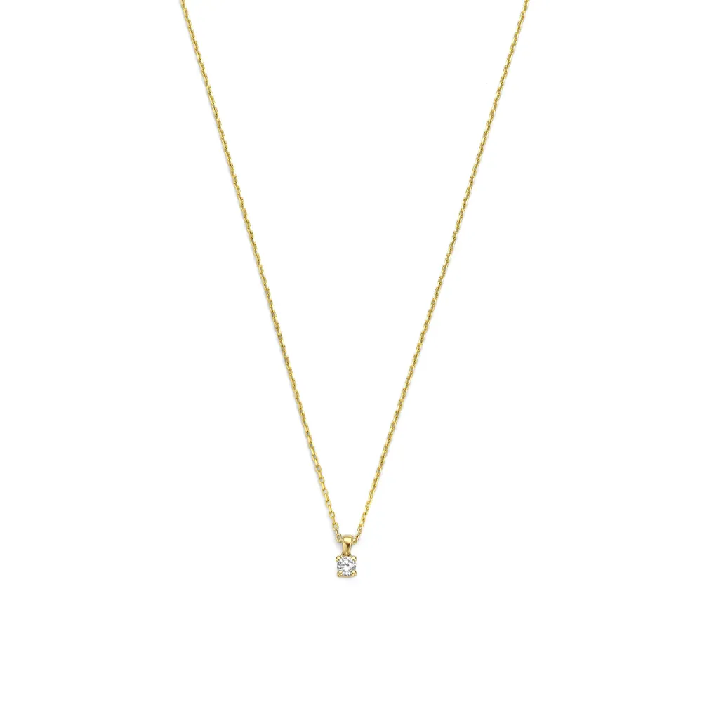 De la Paix Celesse 14 karaat gouden ketting met diamant 0.07 karaat