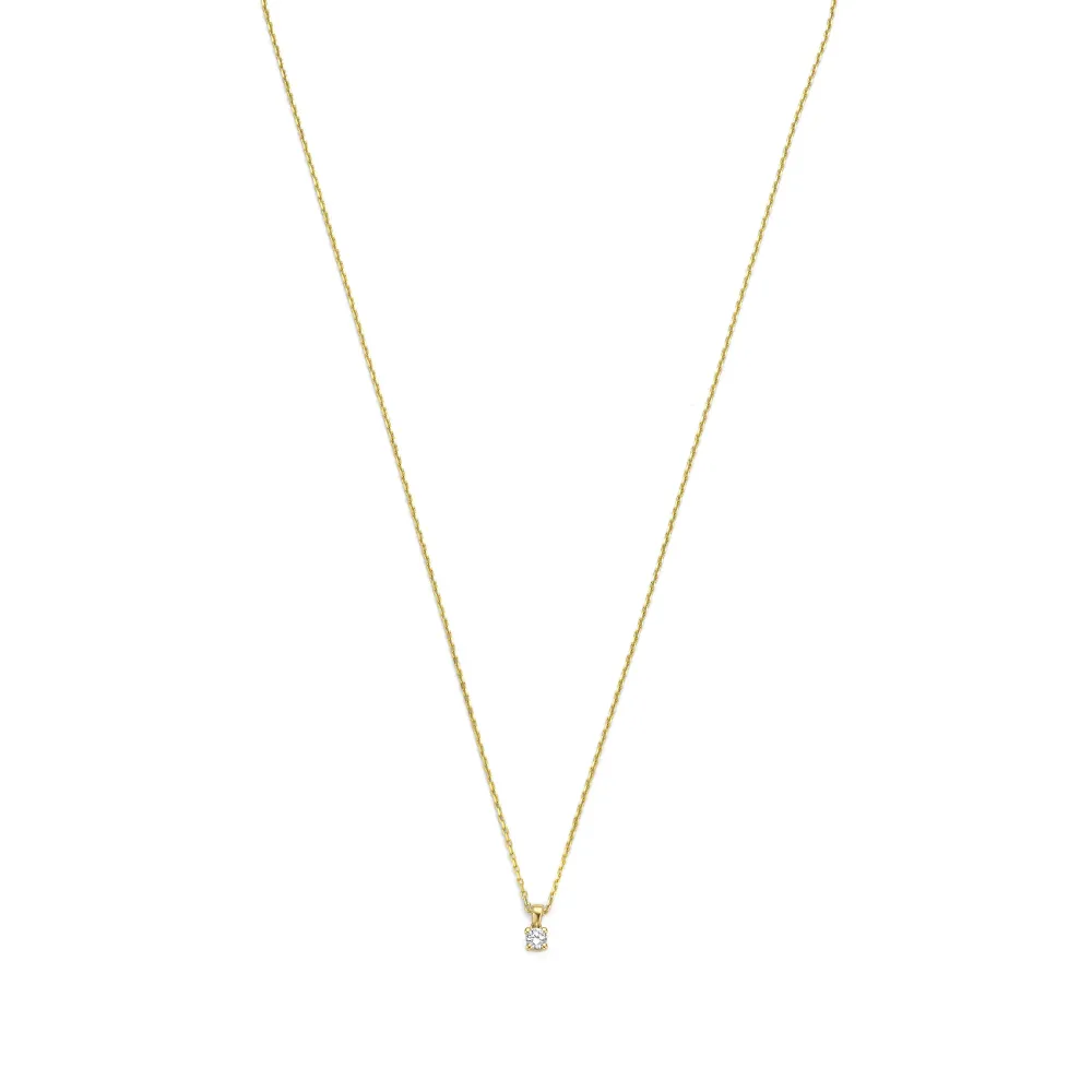 De la Paix Celesse 14 karaat gouden ketting met diamant 0.07 karaat