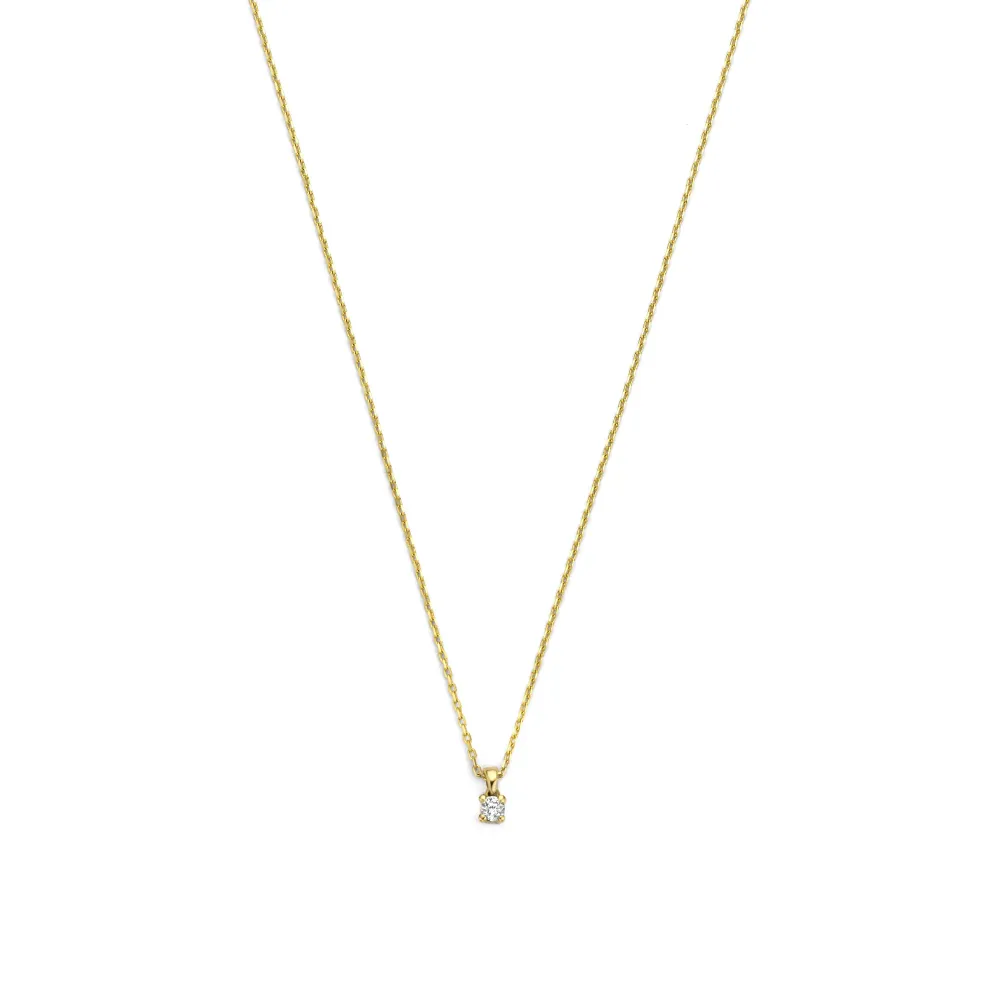 De la Paix Céline 14 karaat gouden ketting met diamant 0.05 karaat - voor Zwaar Industrieel Gebruik