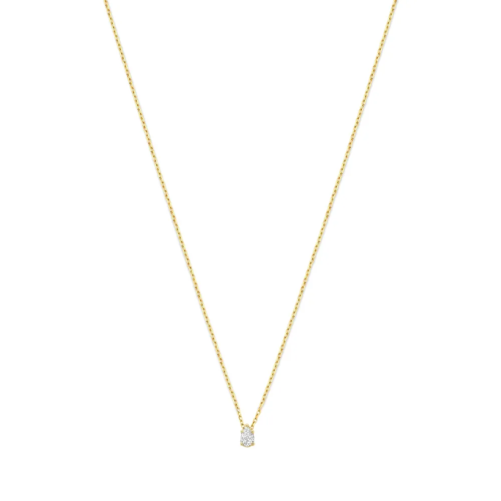 De la Paix Eloise 14 karaat gouden ketting met diamant 0.1 karaat
