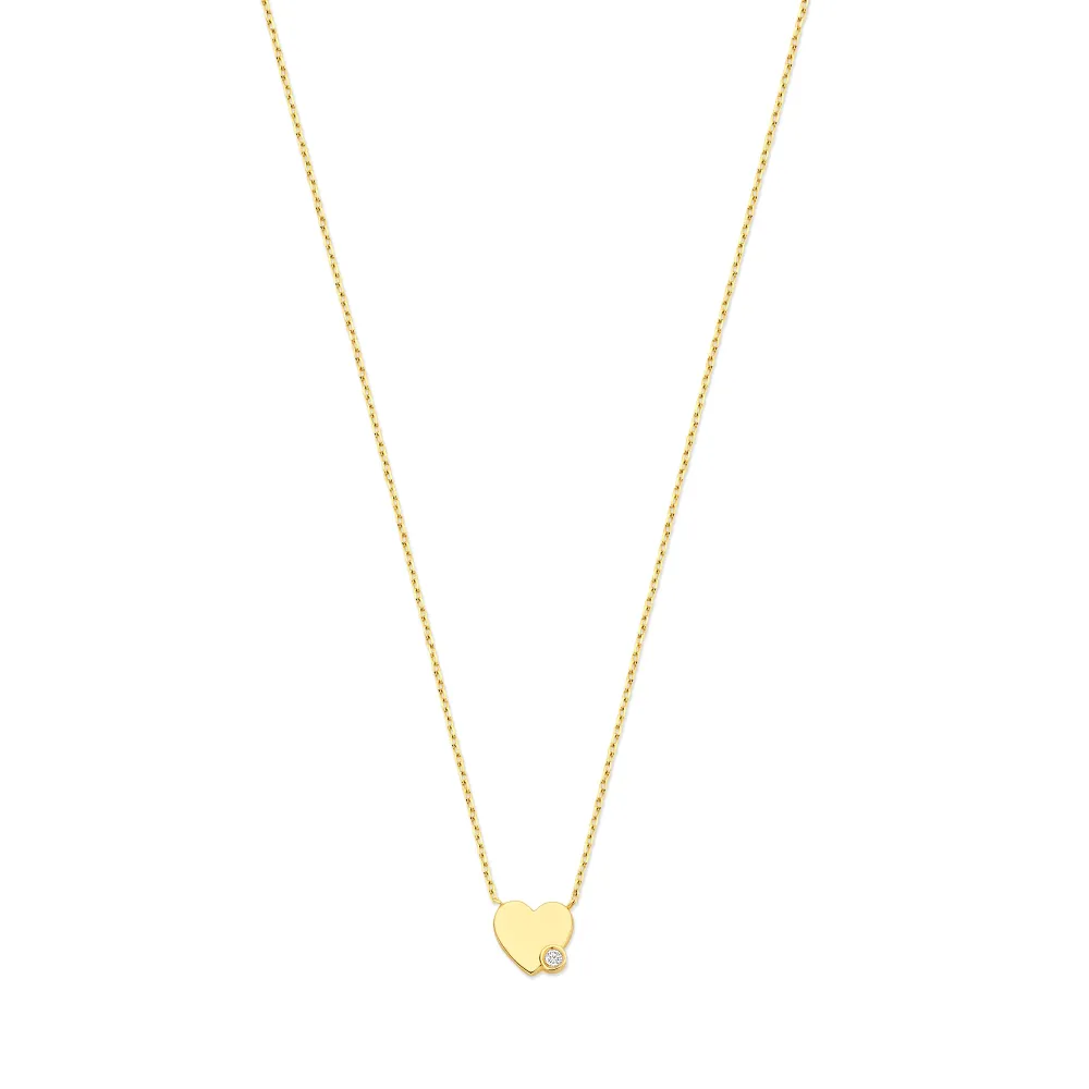 De la Paix Léna 14 karaat gouden ketting met diamant 0,02 karaat