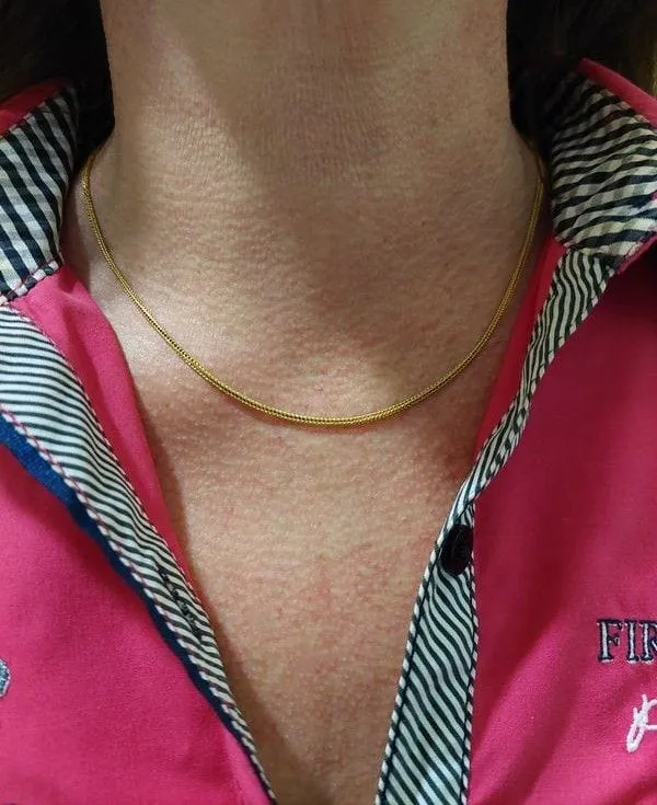 Palm tree mesh chain Yellow verguld