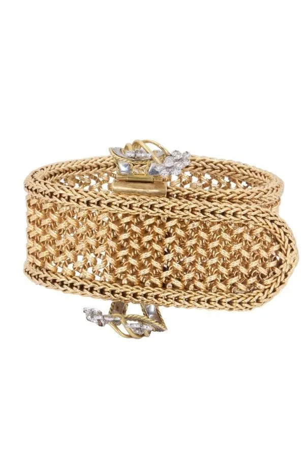 Roestvrij Staal DIAMOND BELT CUFF BRACELET