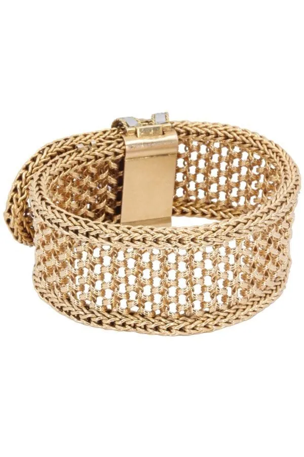 Roestvrij Staal DIAMOND BELT CUFF BRACELET