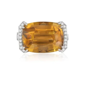 Smoky caramel cushion zircon ring (WLL 2000kg)