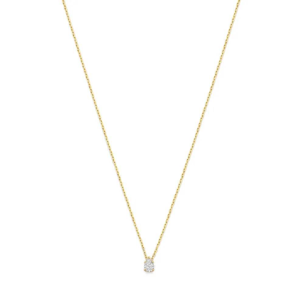 Verzinkte Veiligheids De la Paix Eloise 14 karaat gouden ketting met diamant 0.15 karaat