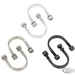 Verzinkte Veiligheids Samwel coil strap set, sneeuwwit plated Harley-Davidson