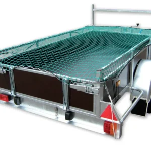 KONVOX aanhangwagennet groen - 2x3 m - met hoeklussen en elastiek