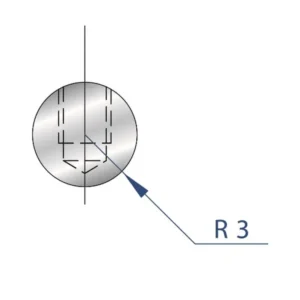 Part No. 1180 @ 835mm R=3 Compact Radius Element