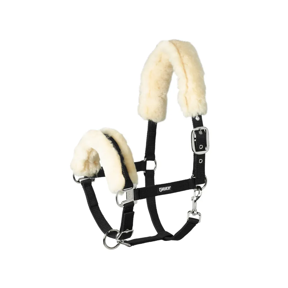 Lambskin Headcollar Pin Buckle Ravenzwart C