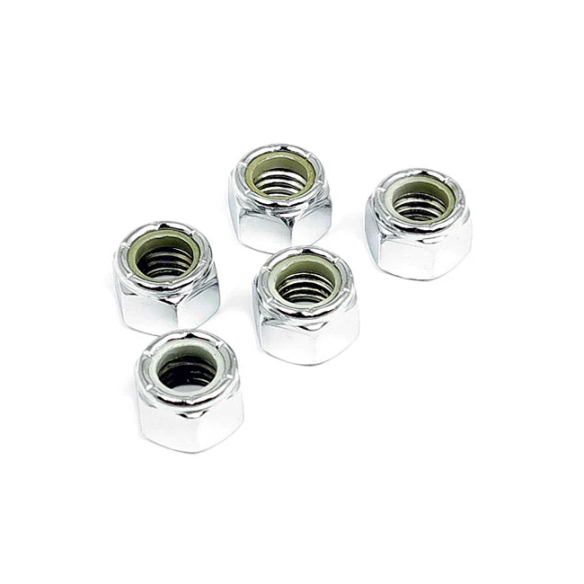 Tuercas De Seguridad De Polyamide Cromado De 5/16 Pulgadas 18 Para Harley-Davidson