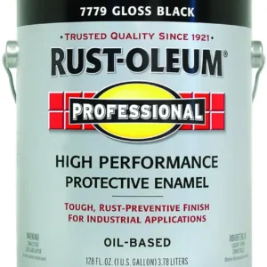 Industrieel Grade Rust-Oleum Professional Gloss Koolzwart Interior/Exterior Oil-based Industrial Enamel Paint (1-Gallon)