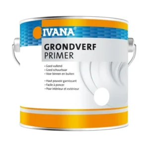 Gecertificeerd Ivana grondverf/primer - synthetisch - 0,75 l - wit - hout