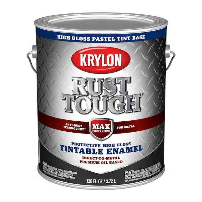 Krylon White Rust Tough Gloss Rechtstreeks To Metal Enamel Oil-based Interior/Exterior Paint (1-Gallon)