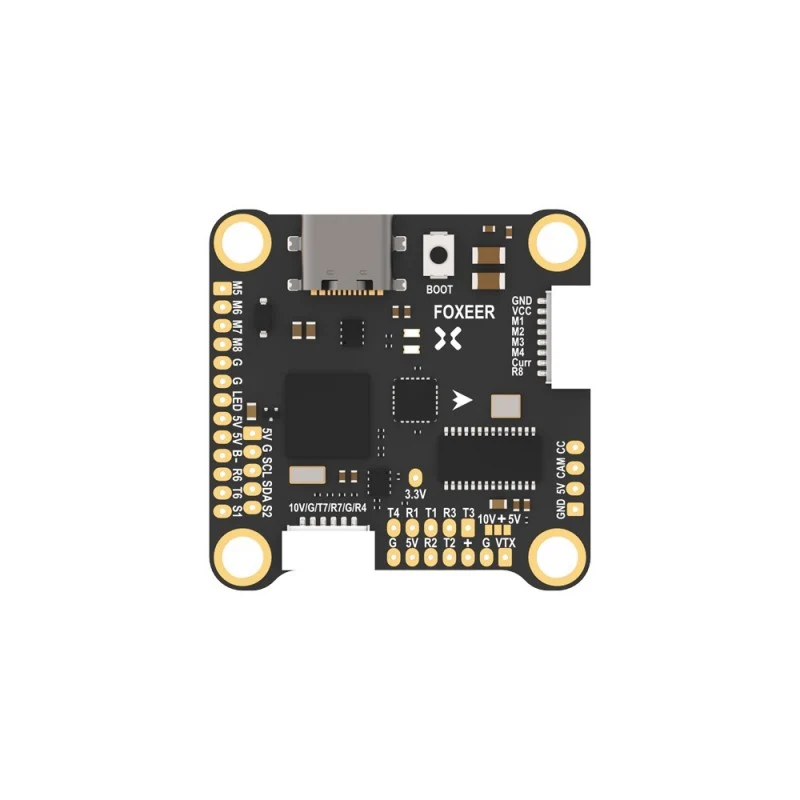 Fijnstof PM2.5 Foxeer H7 MPU6000 FC 8S Dubbele BEC-barometer X8 Vluchtcontroller