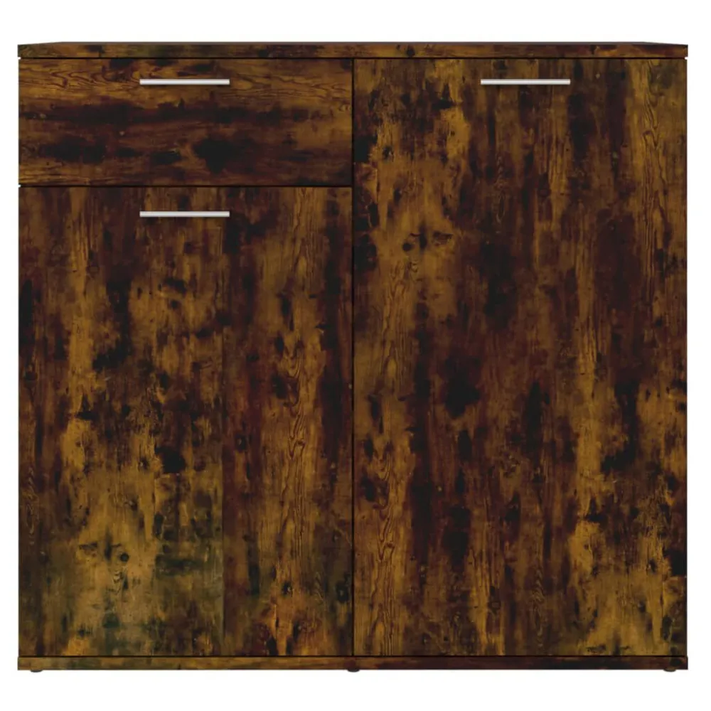Dressoir 80x36x75 cm bewerkt hout gerookt eikenkleurig