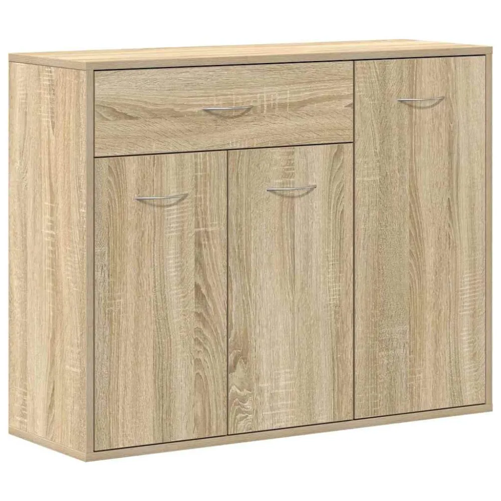 Dressoir 88x30x70 cm bewerkt hout sonoma eikenkleurig