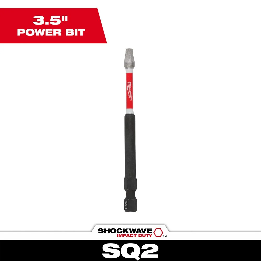 Milwaukee Tools 3-1/2" BIT SQ RECESS #2 48-32-4572