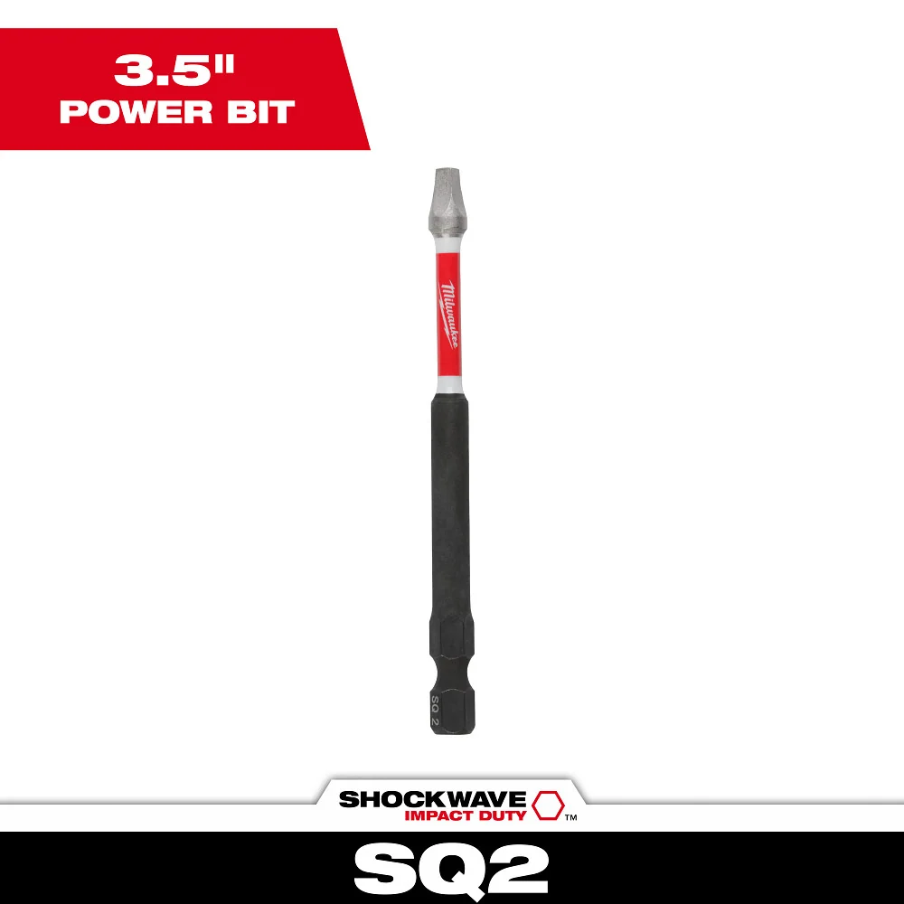 Milwaukee Tools 3-1/2" BIT SQ RECESS #2 48-32-4572