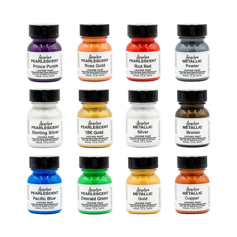 Angelus - Metallic & Pearlescent Plexiglas Leather Paint 1 oz. Kit voor badkamerrenovatie