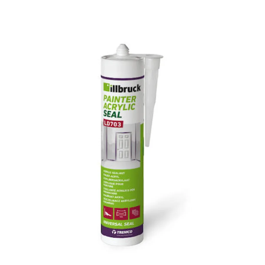 Waterdichte illbruck LD703 acrylaatkit / schilderskit wit - 310ml koker