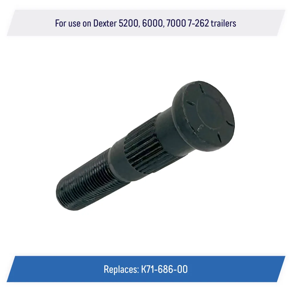 Press- Wheel Studs 1/2"-20 x 2.70" Dexter 5200, 6000, 7000 lb 7-262 Trailer