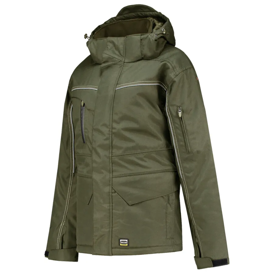 Tricorp midi parka stevig doek - 402007 - legergroen - maat 5XL