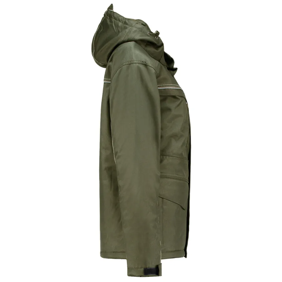 Tricorp midi parka stevig doek - 402007 - legergroen - maat 5XL