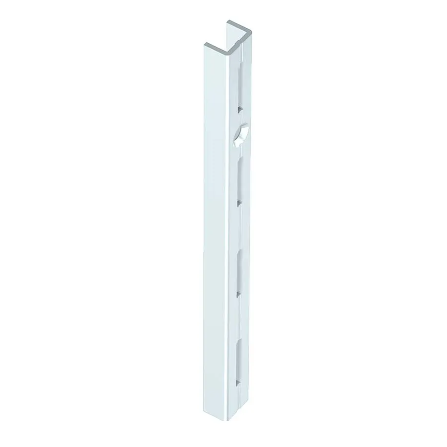 Industrieel Zwaar Belast Element wandrail enkel - wit - 250 cm