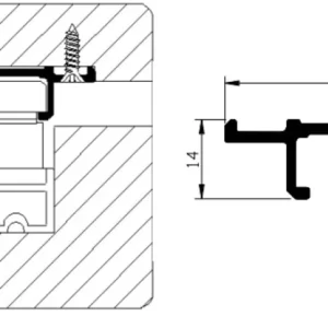 Industrieel Zwaar Belast Luvema bovenrail - geanodiseerd - 6600mm - LU-RB.278.G