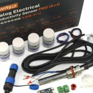 DFRobot SEN0451 Gravity Industrial Analog EC Sensor Kit (K=1), IP68, 100–2000 µS/cm, PT1000 Temp Comp, 3.3–5 V Arduino/Ras...