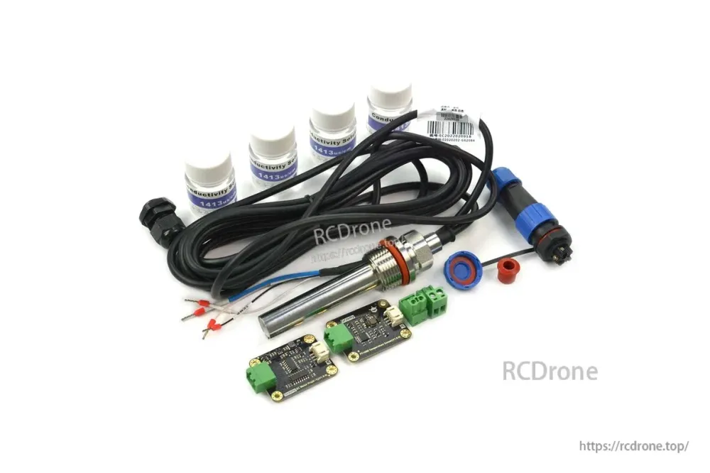 DFRobot SEN0451 Gravity Industrial Analog EC Sensor Kit (K=1), IP68, 100–2000 µS/cm, PT1000 Temp Comp, 3.3–5 V Arduino/Ras...