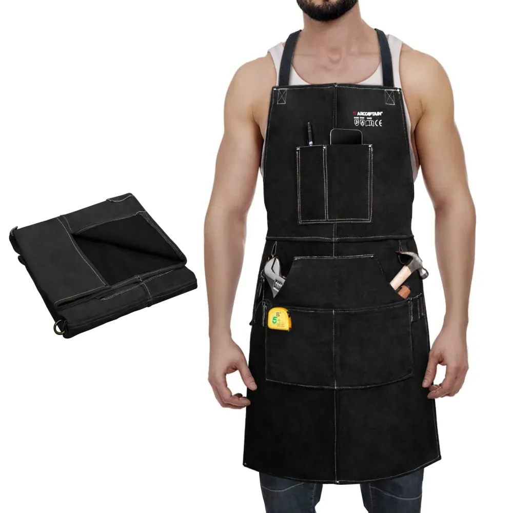 Arccaptain Leer Welding Apron Heat Flame Resistant Apron Welding - Huidvriendelijk
