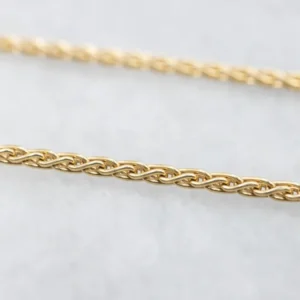 18-Karat Yellow Gold Wheat Chain