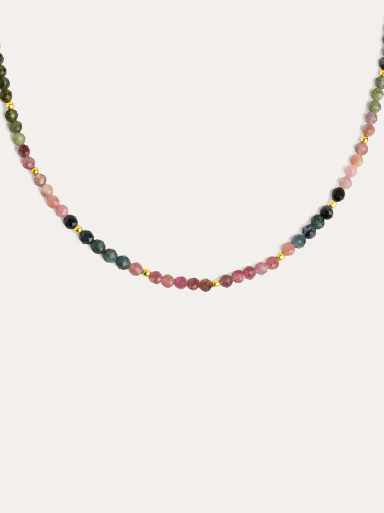 Altea Dots Tourmaline Syra Stainless Steel Verguld Necklace