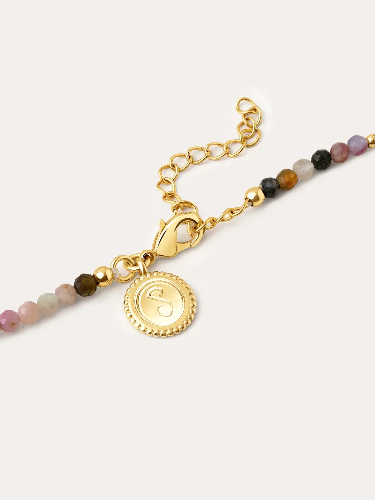 Altea Dots Tourmaline Syra Stainless Steel Verguld Necklace