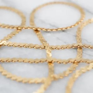 Corrosiebestendige Long Italian Gouden Serpentine Chain
