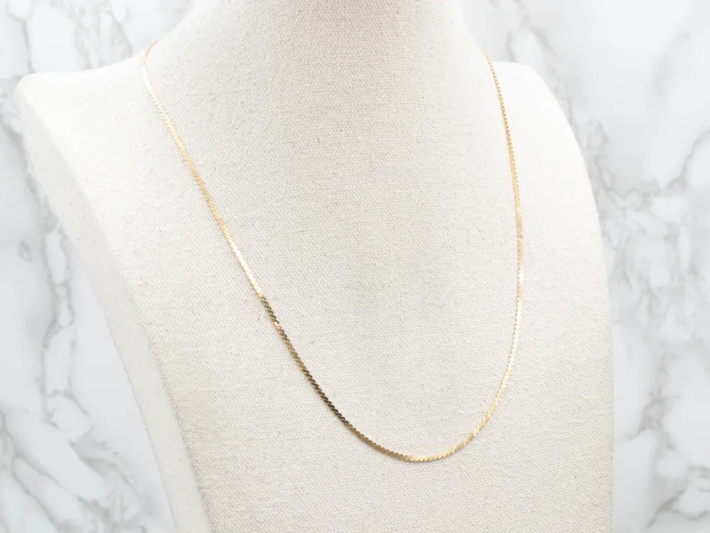Corrosiebestendige Long Italian Gouden Serpentine Chain