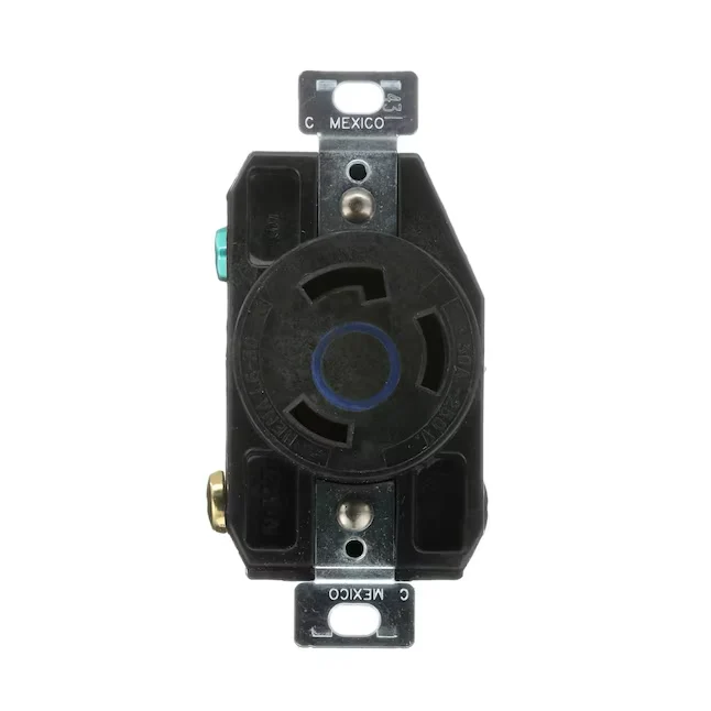 Eaton Arrow Hart 30-Amp 250-volt Industrial Duplex Outlet, Blauw