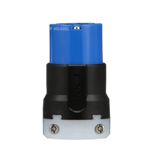 Eaton Arrow Hart 30-Amp 250-Volt NEMA L6-30c 3-wire Grounding Industrial Locking Connector, Zeeblauw