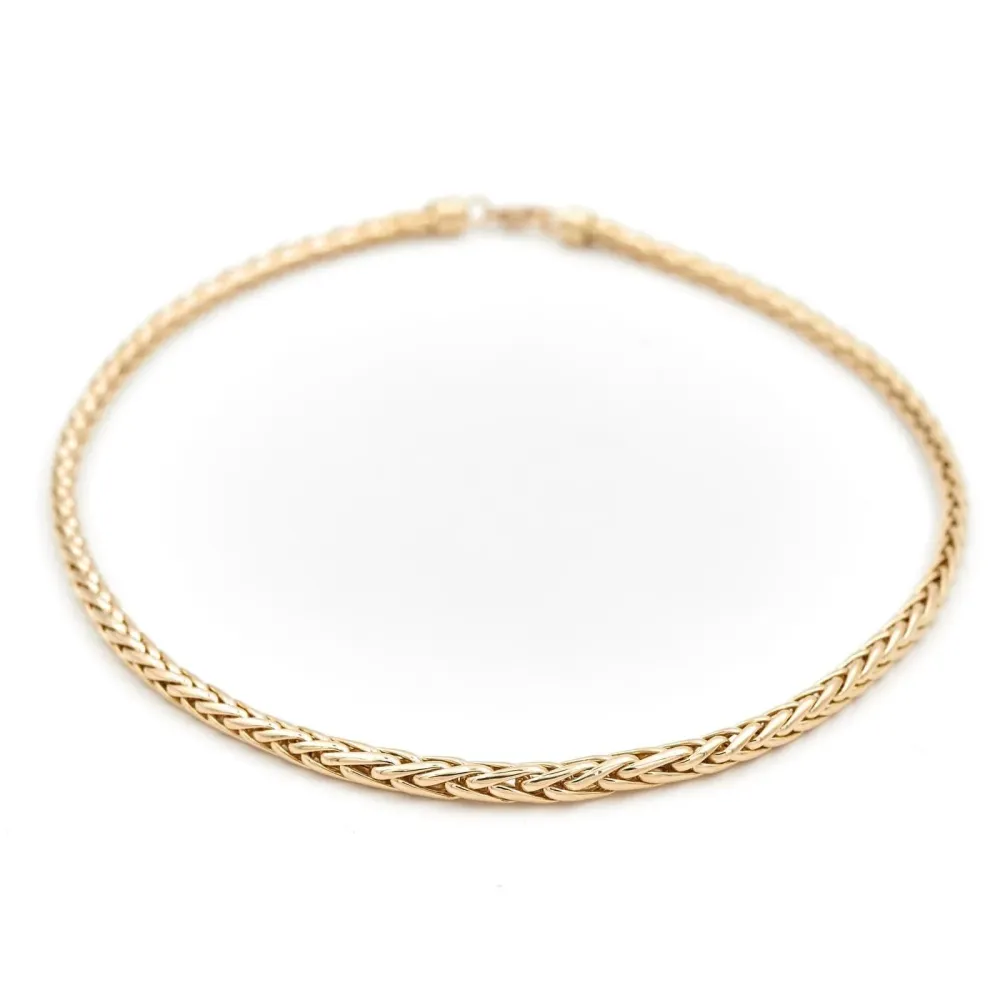Gegalvaniseerd Roestvrij Palm tree chain necklace Mosterdgeel gold
