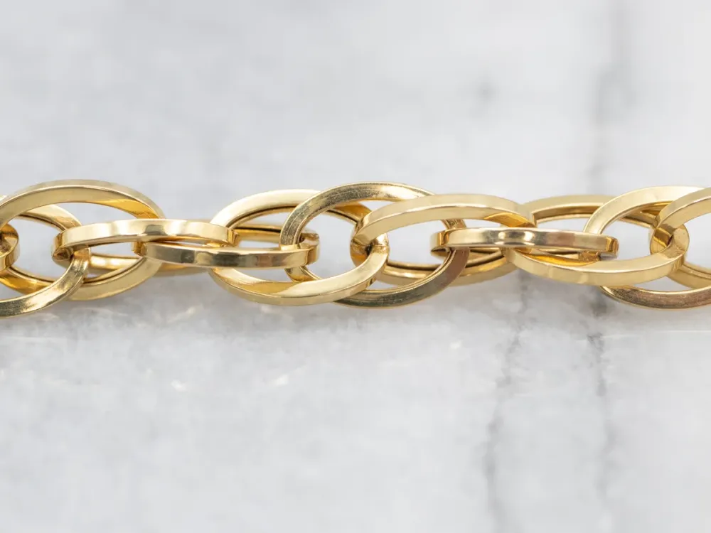 Graduated Italian Verguld Chunky Chain Link