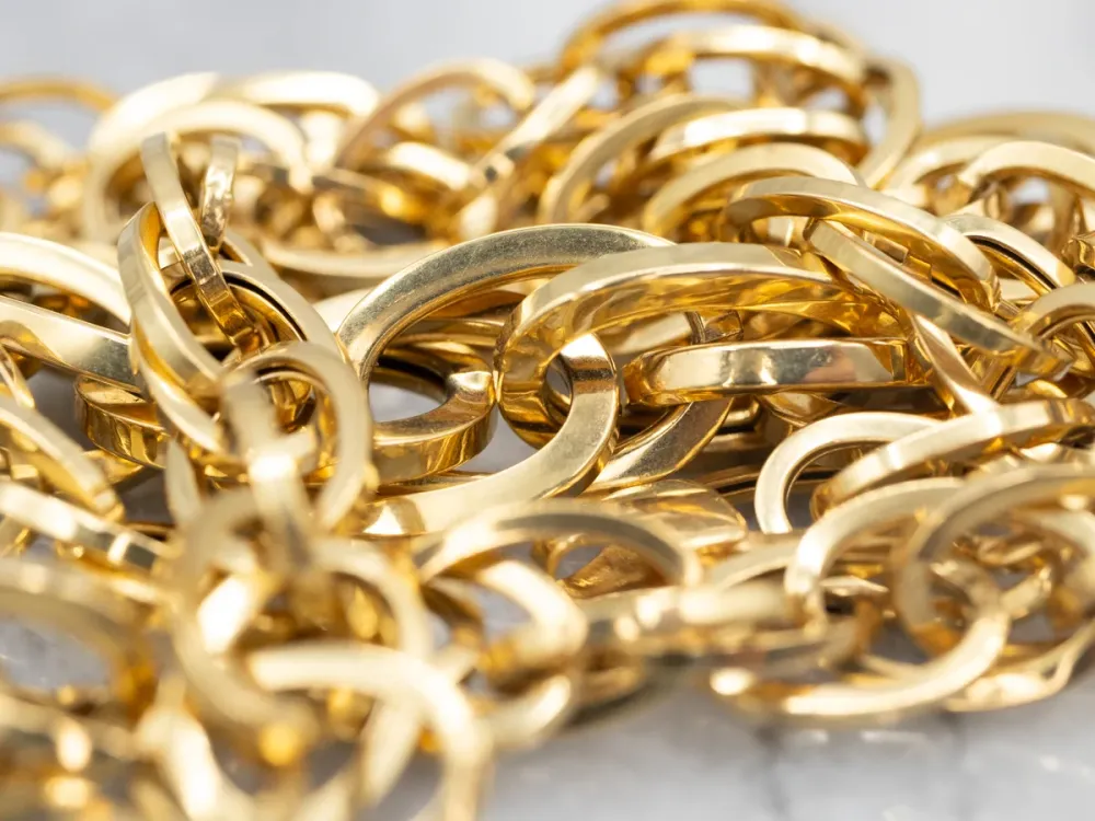 Graduated Italian Verguld Chunky Chain Link