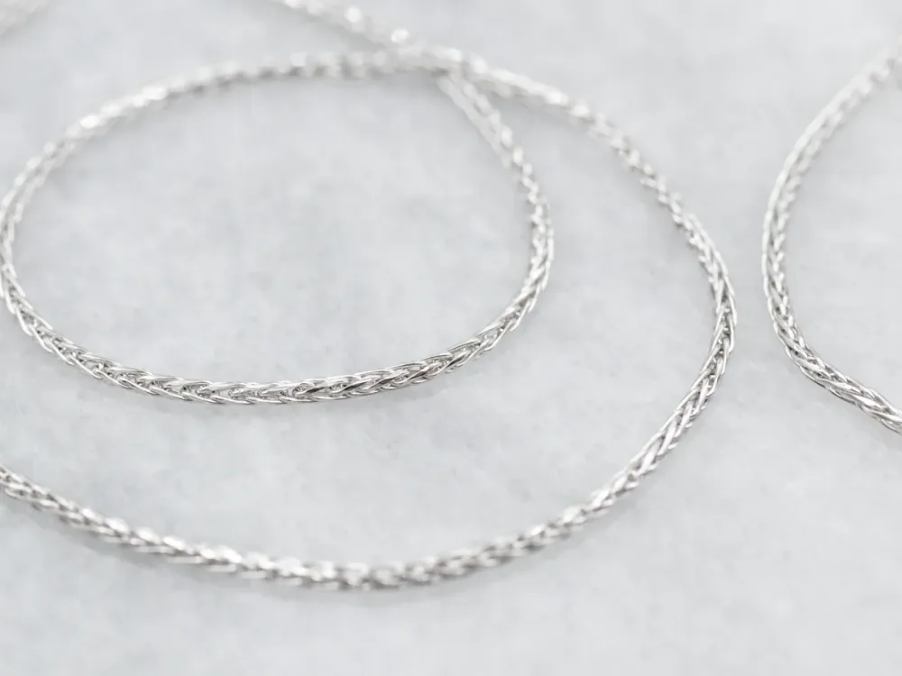 Thin 18 Inch Ivoor Gold Wheat Chain