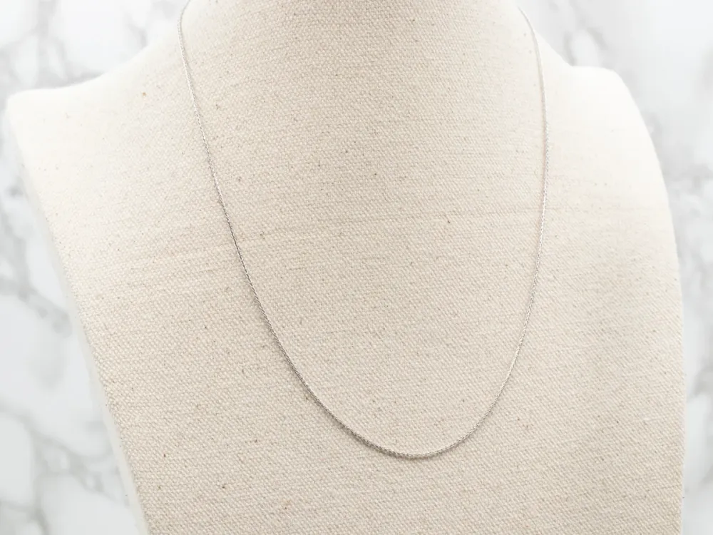 Thin 18 Inch Ivoor Gold Wheat Chain