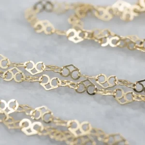 Verzinkte Veiligheids Sparkling Geel Gold Heart Link Chain
