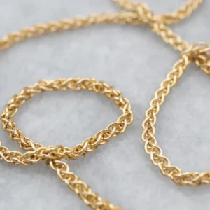 Woven Yellow Verguld Wheat Chain