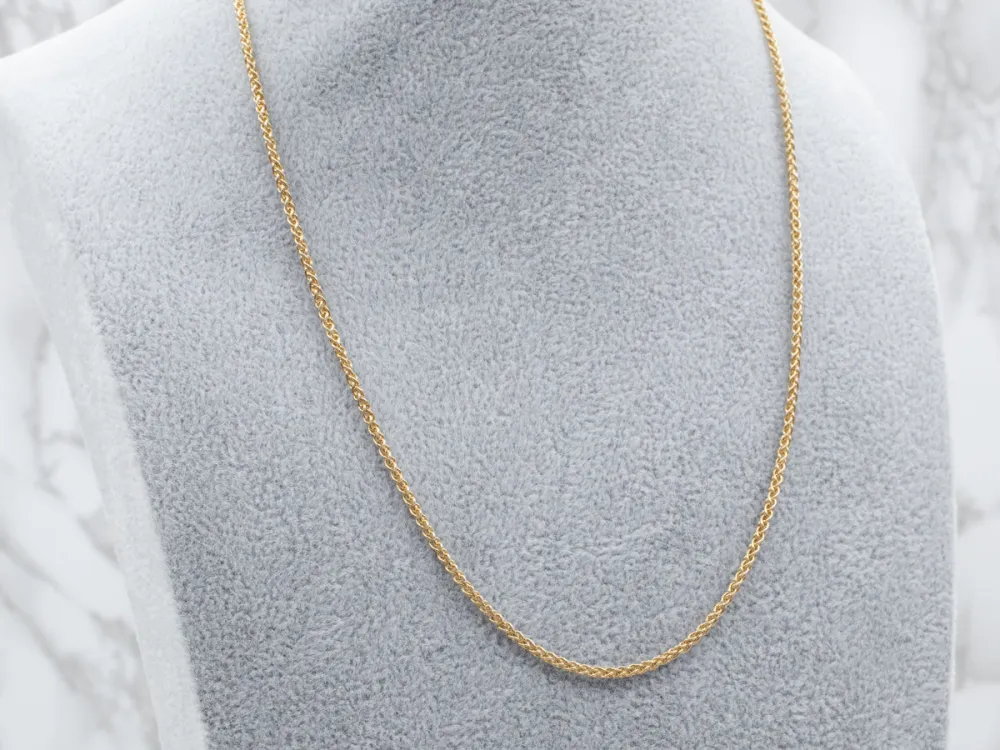 Woven Yellow Verguld Wheat Chain