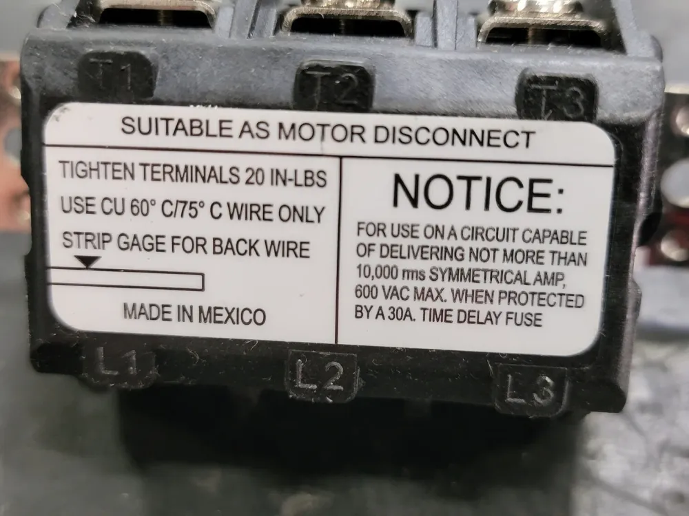 30 Amp Manual Motor Controller MS303-DS